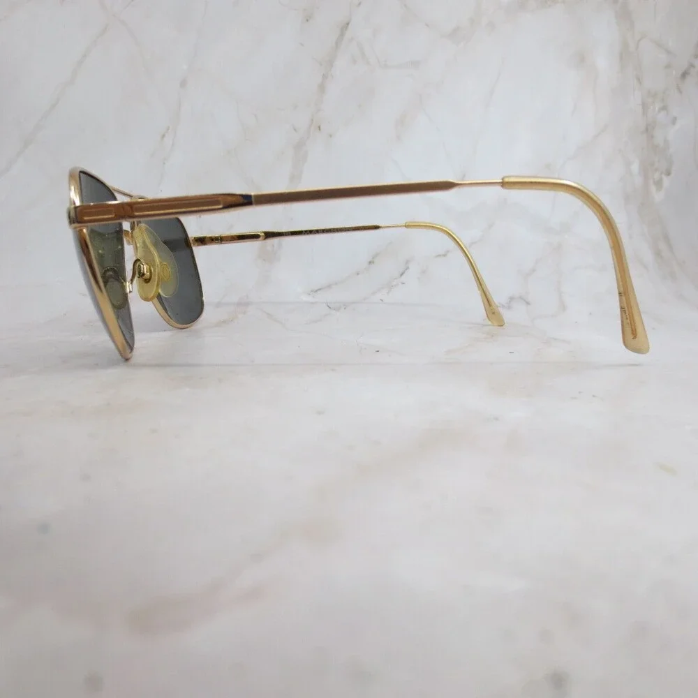 Marchon Jonathan 2 Sunglasses Frame Men Polished Gold Full Rim Aviator 58-16-145 - Picture 3 of 8